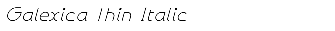 Galexica Thin Italic image
